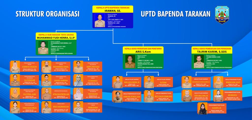 Struktur Organisasi UPT BAPENDA Tarakan
