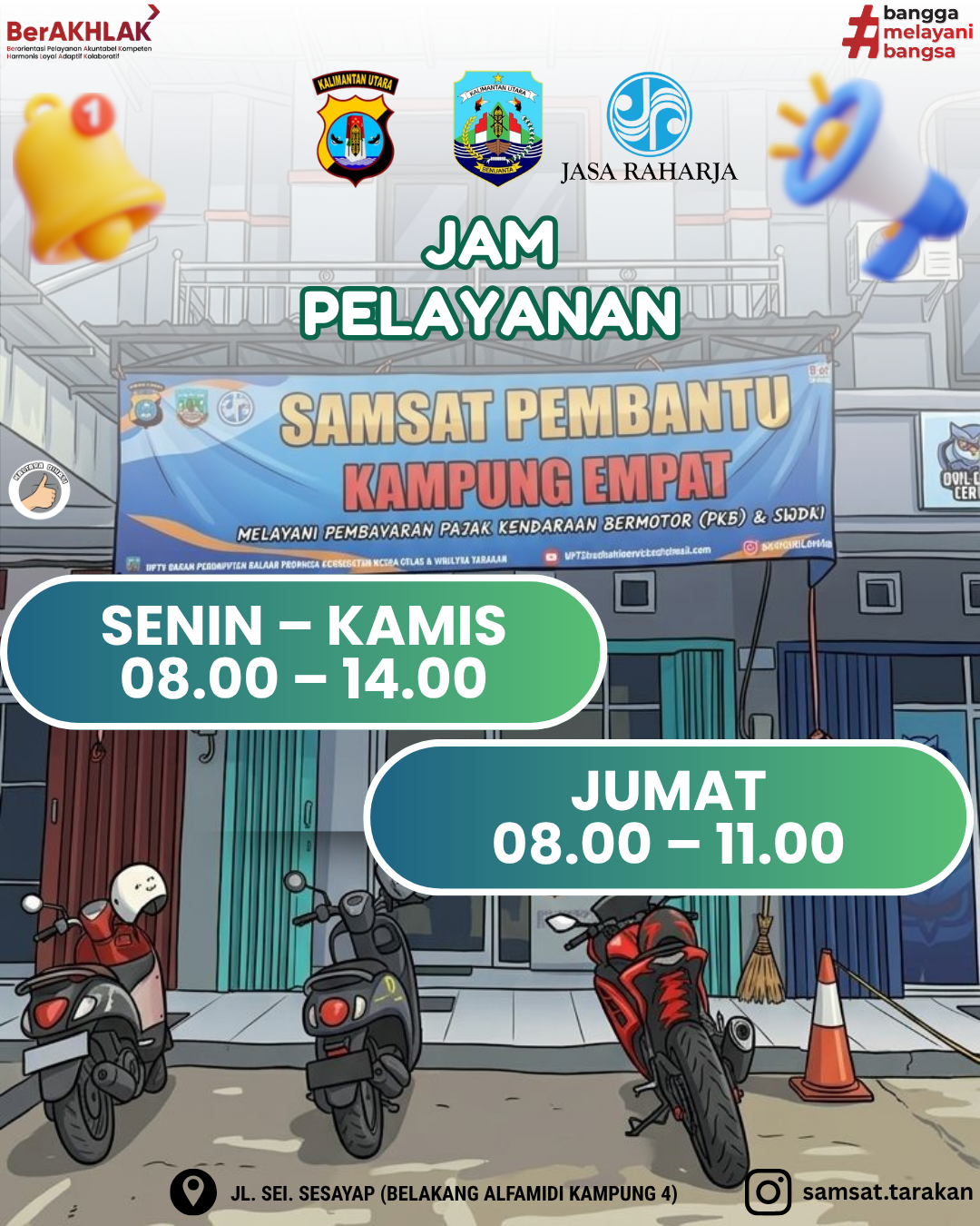 Jam Pelayanan Samsat Kampung Empat