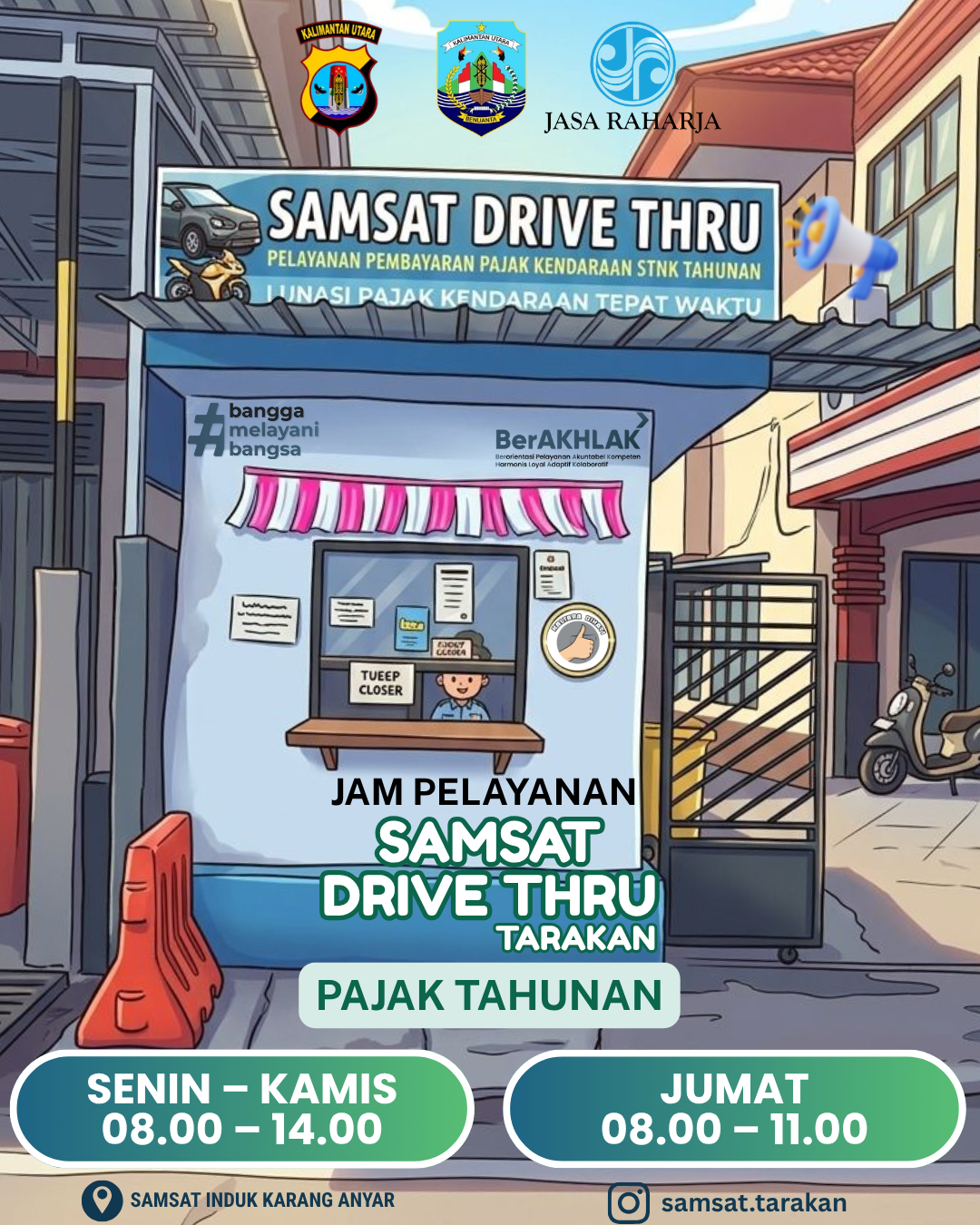 Jam Pelayanan Samsat Drive Thru