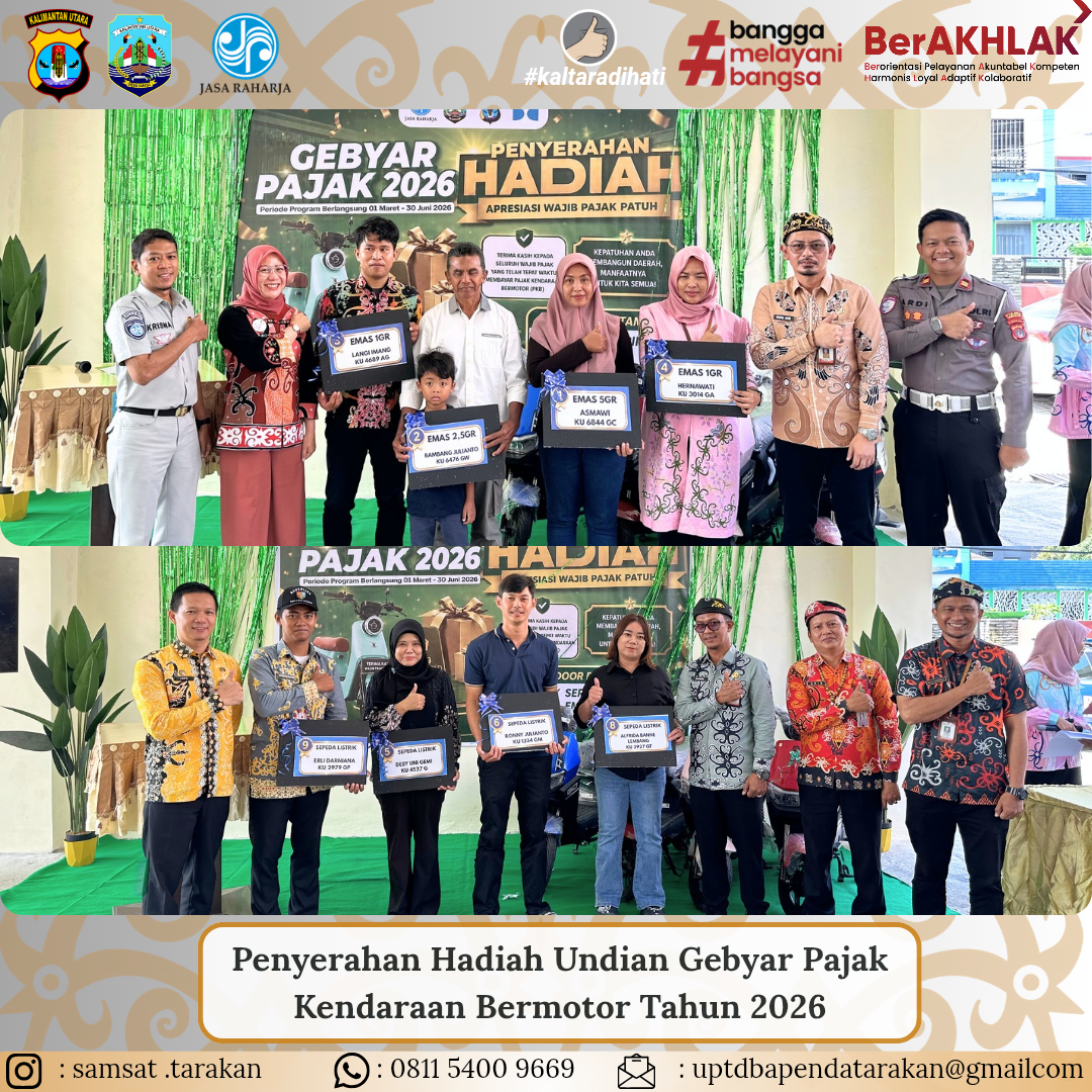 Penyerahan Hadiah Undian Gebyar Pajak 2026